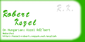 robert kszel business card